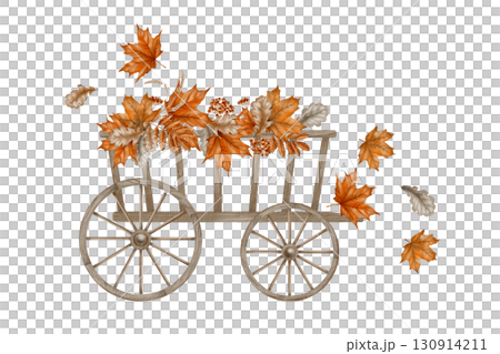Rustic wooden wagon for farm and harvest on transparent background.Watercolor hand drawn Illustration of vintage cart.Old retro country transport with wheel.Rural antique vehicle Rustic wooden wagon for farm and harvest on transparent background.Watercolor hand drawn Illustration of vintage cart.Old retro country transport with wheel.Rural antique vehicle 130914211