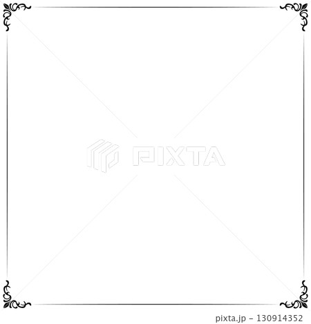 清楚な正方形フレーム〜ブラック〜 130914352