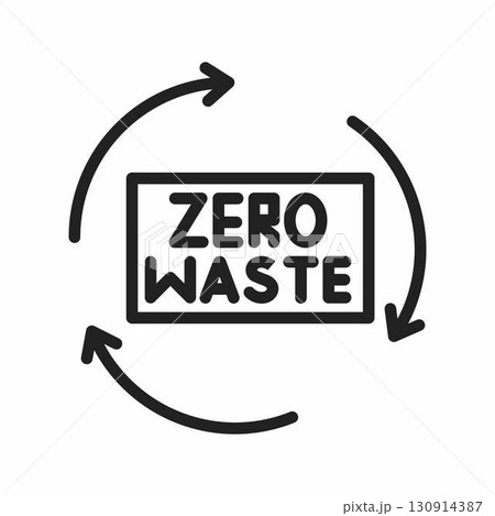 Zero waste icon. Suitable for mobile apps, web apps and print media. 130914387