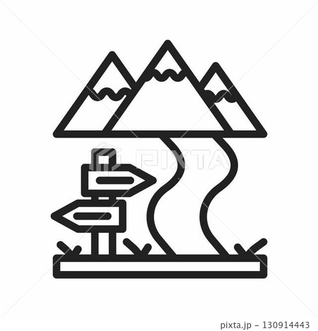 Trail sign icon. Suitable for mobile apps, web apps and print media. 130914443