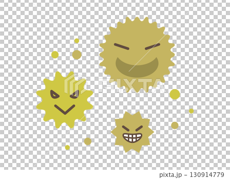 Germs characters with evil smiles Germs characters with evil smiles 130914779