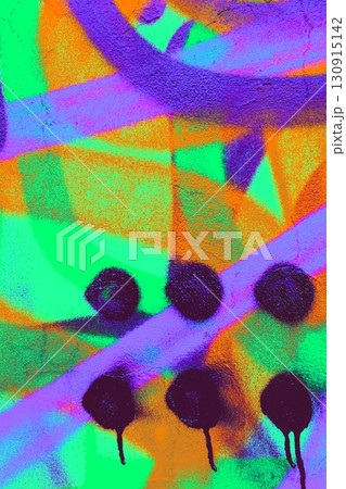 Vibrant Graffiti Texture in Neon Green, Purple, Orange for 80s, Urban Art Aesthetic Vibrant Graffiti Texture in Neon Green, Purple, Orange for 80s, Urban Art Aesthetic 130915142