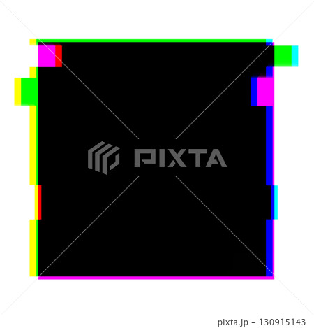 Glitch Neon square frame with Retro 80s, Y2K Vibe Glitch Neon square frame with Retro 80s, Y2K Vibe 130915143
