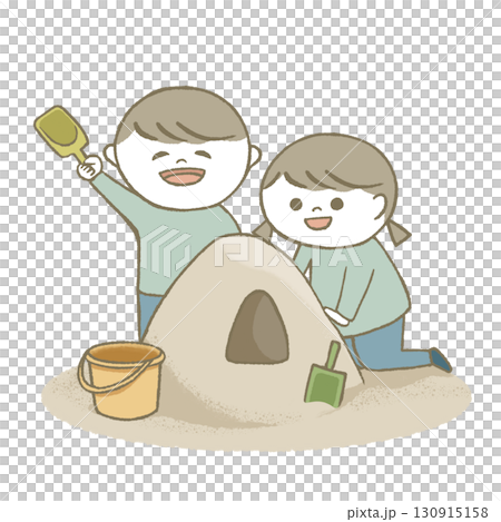 孩子們玩沙子 130915158