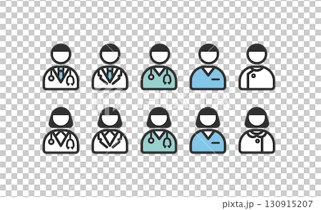 Doctor, nurse, medical personnel icon illustration Doctor, nurse, medical personnel icon illustration 130915207