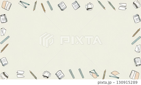 可愛くてシンプルな文房具風フレーム 130915289