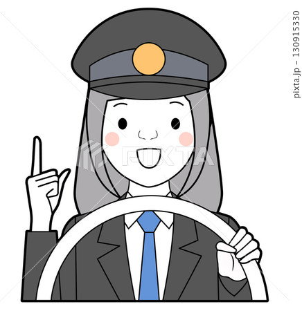 人差し指を上げて運転する女性 130915330