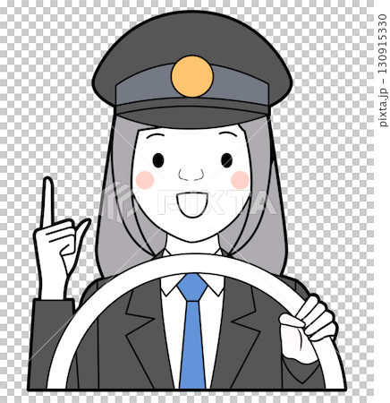 一位女士開車時豎起食指 130915330