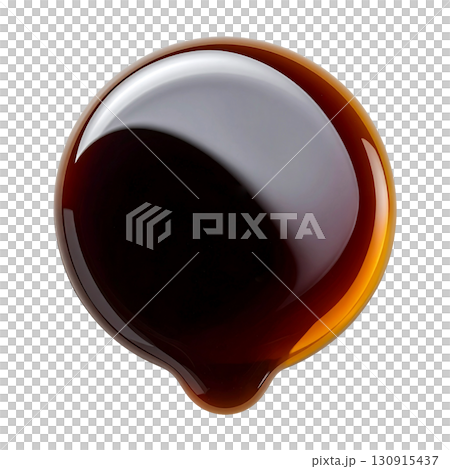 白背景に滴るリアルな醤油/ソース 130915437