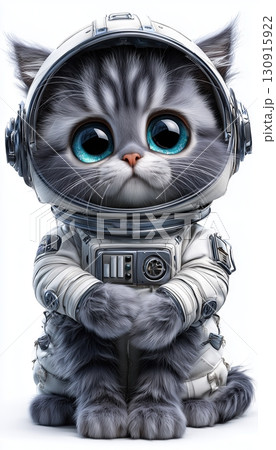 Spaceman kitten cat cute character illustration Spaceman kitten cat cute character illustration 130915922