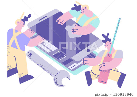 Electronics repair service concept Electronics repair service concept 130915940