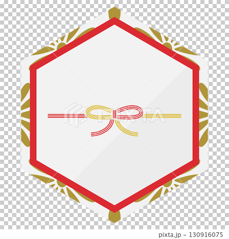 Japanese pattern and Mizuhiki frame, white 130916075