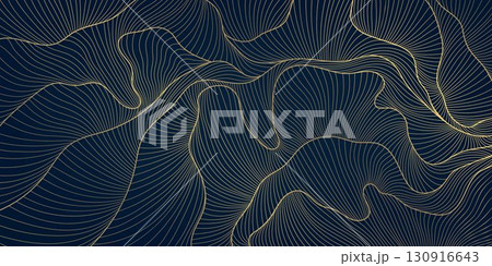 Luxury abstract vector background, golden waves, elegant line texture, Japanese and oriental design. Premium wallpaper, poster, cover and stylish template. Luxury abstract vector background, golden waves, elegant line texture, Japanese and oriental design. Premium wallpaper, poster, cover and stylish template. 130916643