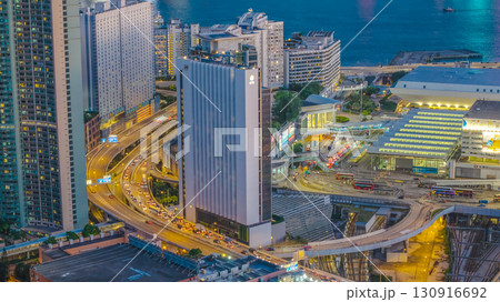 Sept 12 2025 Major roadway infrastructure at Hung Hom district Hong Kong Sept 12 2025 Major roadway infrastructure at Hung Hom district Hong Kong 130916692