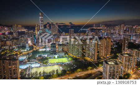 Sept 12 2025 Scenic sunset skyline view over Kowloon Hong Kong Sept 12 2025 Scenic sunset skyline view over Kowloon Hong Kong 130916753