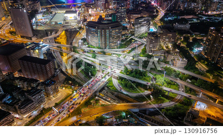 Sept 12 2025 Night traffic on Chatham Road North Hong Kong Sept 12 2025 Night traffic on Chatham Road North Hong Kong 130916756