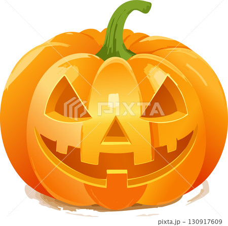 ハロウィン(オレンジ色のカボチャ)ジャック・オー・ランタン(Jack-o'-Lantern) ハロウィン(オレンジ色のカボチャ)ジャック・オー・ランタン(Jack-o'-Lantern) 130917609
