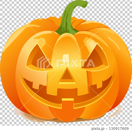 Halloween (orange pumpkin) Jack-o'-Lantern 130917609