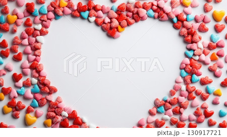 Colorful Candy Hearts Frame. 130917721