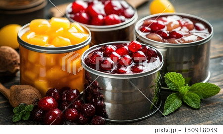 Canned Fruits for Thanksgiving Feast. Canned Fruits for Thanksgiving Feast. 130918039