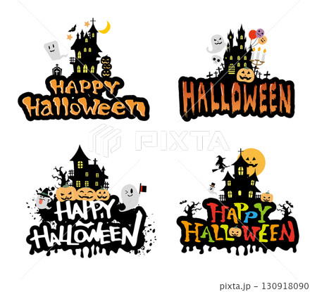秋の可愛いハロウィンイラスト素材集 130918090
