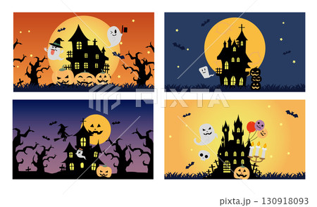 秋の可愛いハロウィンイラスト素材集 秋の可愛いハロウィンイラスト素材集 130918093