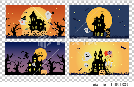 秋の可愛いハロウィンイラスト素材集 秋の可愛いハロウィンイラスト素材集 130918093