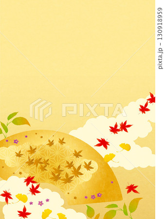 秋の背景2025（紅葉など）タテ5-1 130918959