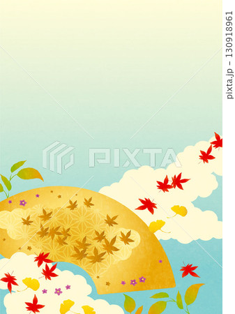 秋の背景2025（紅葉など）タテ5-2 130918961