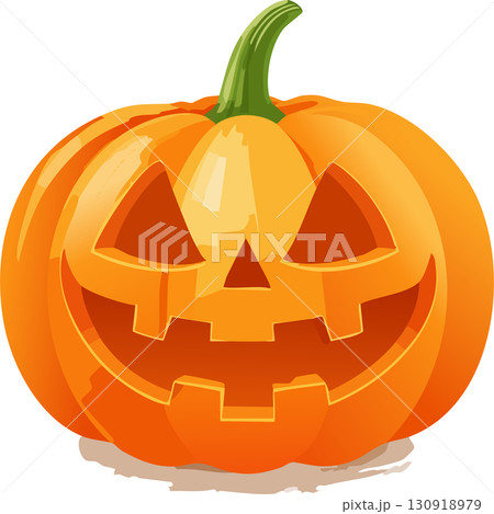 ハロウィン（オレンジ色のカボチャ）ジャック・オー・ランタン（Jack-o'-Lantern） 130918979