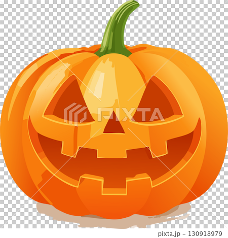 ハロウィン（オレンジ色のカボチャ）ジャック・オー・ランタン（Jack-o'-Lantern） 130918979