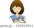猫を抱っこしてニコニコの女子学生 猫を抱っこしてニコニコの女子学生 130919911