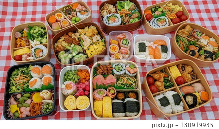 美味しそうな運動会のお弁当 130919935