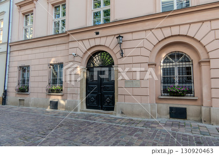 Poland, Krakow, Facade of the Faculty of Polish Studies at the Jagiellonian University 130920463