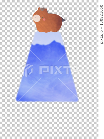 Illustration of a horse on top of Mount Fuji Illustration of a horse on top of Mount Fuji 130921050