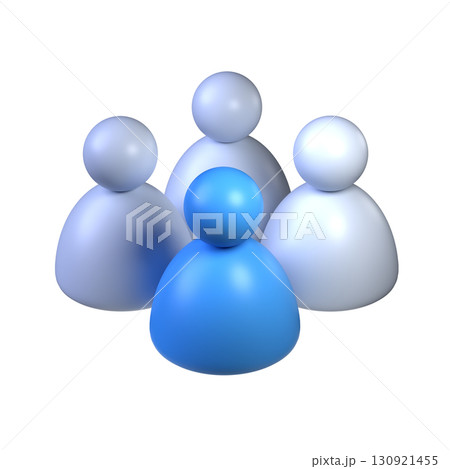 User icon Group of avatars 3D 130921455