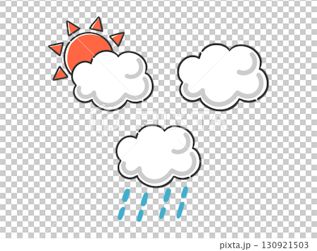 Cloud illustration set vector Cloud illustration set vector 130921503
