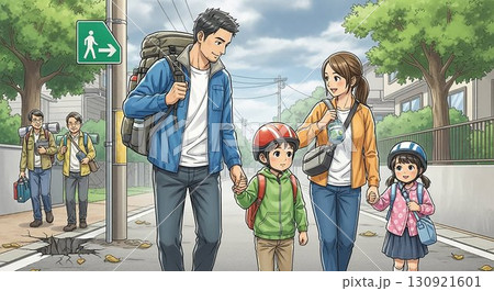 家族が共に歩む防災の道 家族が共に歩む防災の道 130921601