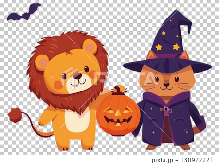 季節イベント用かわいいハロウィンイラスト（ポスター・チラシ向け） 130922221