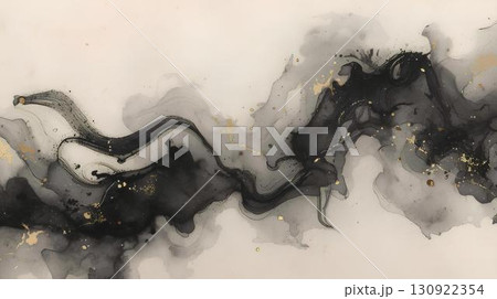 背景素材_墨流し 背景素材_墨流し 130922354