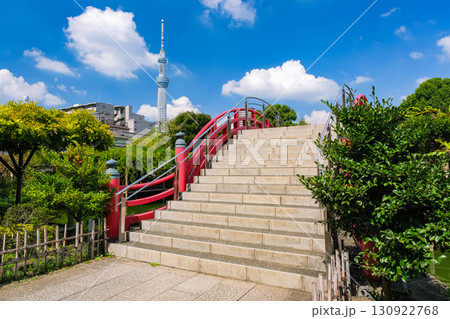 東京都江東区 亀戸天神社、心字池の太鼓橋(男橋) 東京都江東区 亀戸天神社、心字池の太鼓橋(男橋) 130922768
