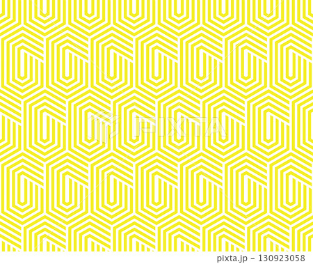 Abstract geometric pattern with stripes, lines. Seamless vector background. White and yellow ornament. Simple lattice graphic design Abstract geometric pattern with stripes, lines. Seamless vector background. White and yellow ornament. Simple lattice graphic design 130923058