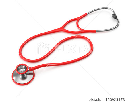 Red stethoscope isolated on white background Red stethoscope isolated on white background 130923178