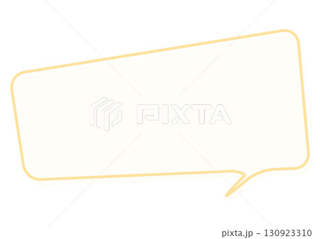 黄色いカジュアルな会話吹き出し 130923310