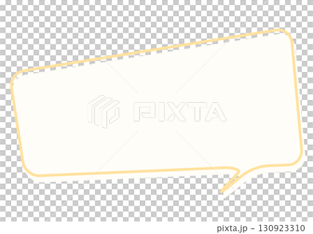 黄色いカジュアルな会話吹き出し 130923310