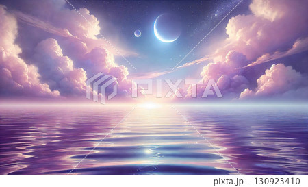 紫色の空と海 紫色の空と海 130923410