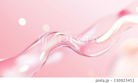 Pink fluid wave on pastel gradient background for abstract design 130923451