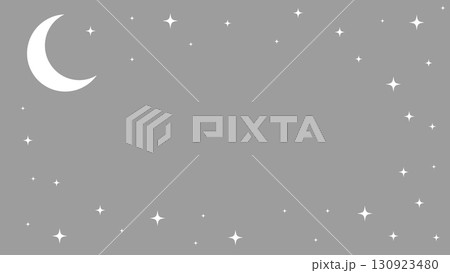 星と月のシンプルで神秘なフレーム背景 星と月のシンプルで神秘なフレーム背景 130923480