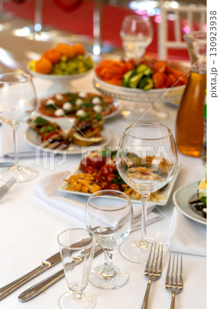 A beautifully arranged plate of assorted bruschetta, canapes, and marinated appetizers A beautifully arranged plate of assorted bruschetta, canapes, and marinated appetizers 130923938