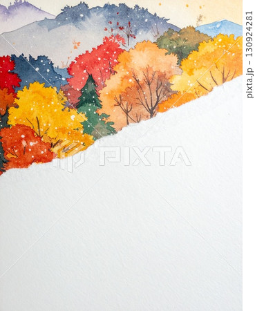 雪と紅葉 130924281